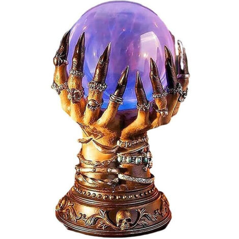 Boule de cristal d'Halloween, boule de cristal céleste de sorcière, boule de cristal lumineuse boule clignotante magique de luxe, boule de cristal clignotante