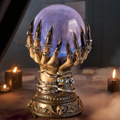 Boule de cristal pour Halloween - Boule de cristal céleste - En verre sensible au toucher - Boule de cristal magique - Pour décoration d'Halloween