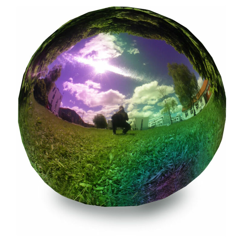 Kiom - Boule de jardin en acier inoxydable boule décorative SferaInox 35cm rainbow 10980