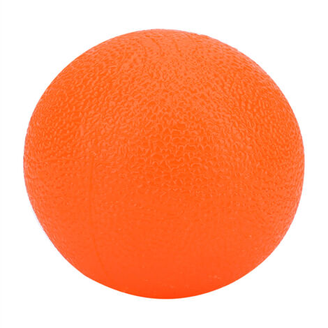 Boule de massage en silicone pour exercices de main et réduction du stress (Orange 20)