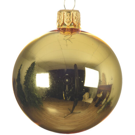 Boule de Noël dorée ø 10 cm