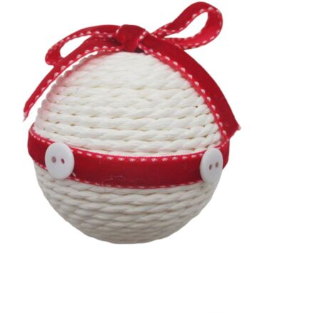 Boule de Noël en tissu avec bouton