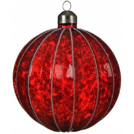 Boule de Noël en verre aux couleurs assorties Ø10 cm