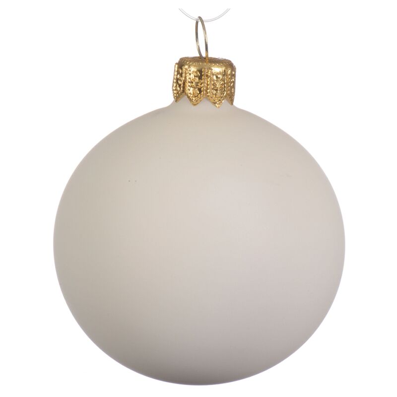 Boule de Noël blanc lait Ø10 cm