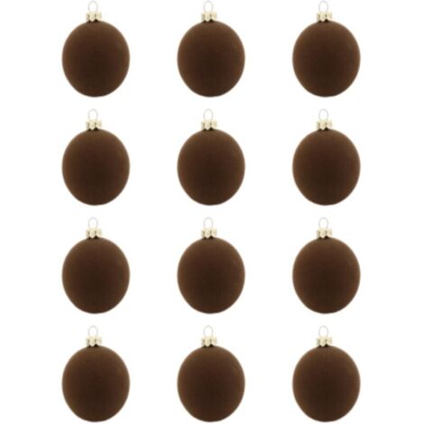 Boule de Noël floquée en velours de 6 cm (2,4 pouces), ornement décoratif en plastique, convient aux sapins de Noël, aux fêtes, aux mariages, aux soirées et à la décoration intérieure