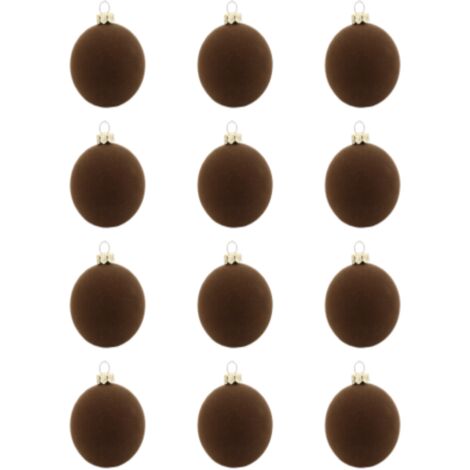Boule de Noël floquée en velours de 6 cm (2,4 pouces), ornement décoratif en plastique, convient aux sapins de Noël, aux fêtes, aux mariages, aux soirées et à la décoration intérieure