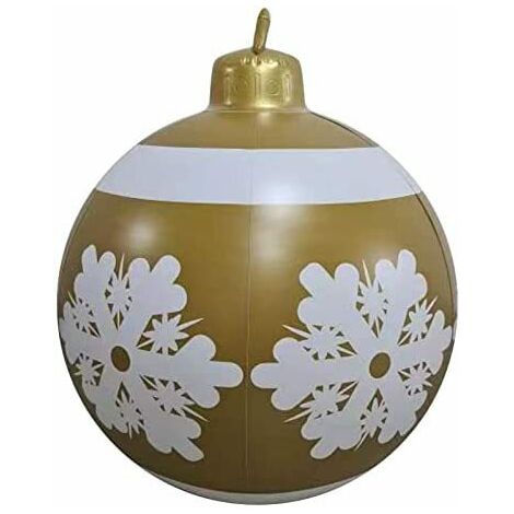Boule de Noël gonflable de PVC de 24 pouces, boule d'Inflatables de Noël pour des décorations extérieures d'intérieur de yard