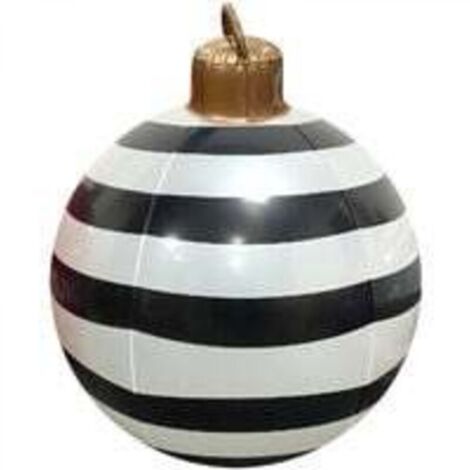 Boule de Noël gonflable géante décorée en PVC de 23,6 pouces pour l'extérieur, décorations de Noël gonflables, boule gonflable pour l'extérieur et la maison - 8
