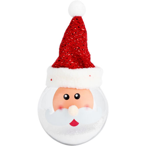 Boule de Noël Lumineuse Suspendue en Forme de Père Noël - Décoration Mignonne pour Sapin, Fête et Maison