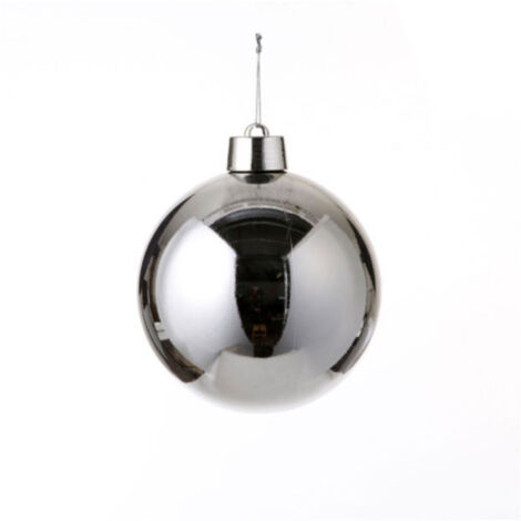 Boule de Noël Maison des Saisons Plastique Argent D20 cm