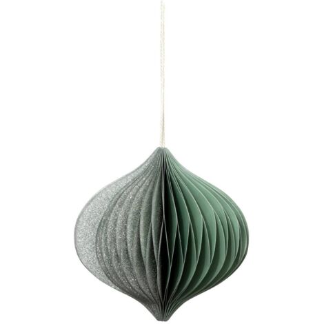 Boule de Noël origami vert 90mm - Atmosphera créateur d'intérieur