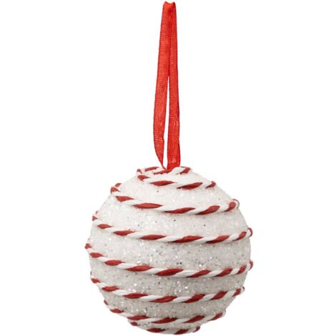 Boule de Noël paillette cordon 80mm - Atmosphera créateur d'intérieur