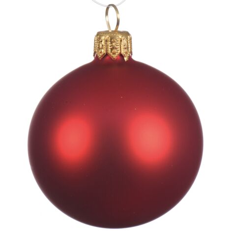 Boule de Noël rouge mat Ø10 cm