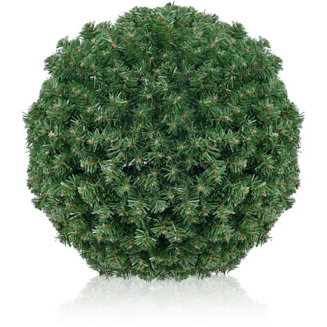 Boule de Noël SALCAR DIY 40 cm, boule à suspendre en PVC vert pour décoration de Noël – Idéale pour l'entrée, la salle à manger et le jardin