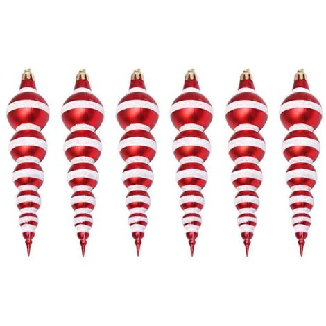 Boule de Noël suspendue en forme de courge, en plastique, peinte en rouge, pour sapin de Noël, fêtes d'hiver, décorations de Noël et du Nouvel An.
