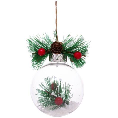Boule de Noël Transparent Décoration 8 cm - Feeric lights & christmas