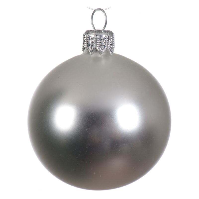 Boule de Noël argentée Ø6 cm