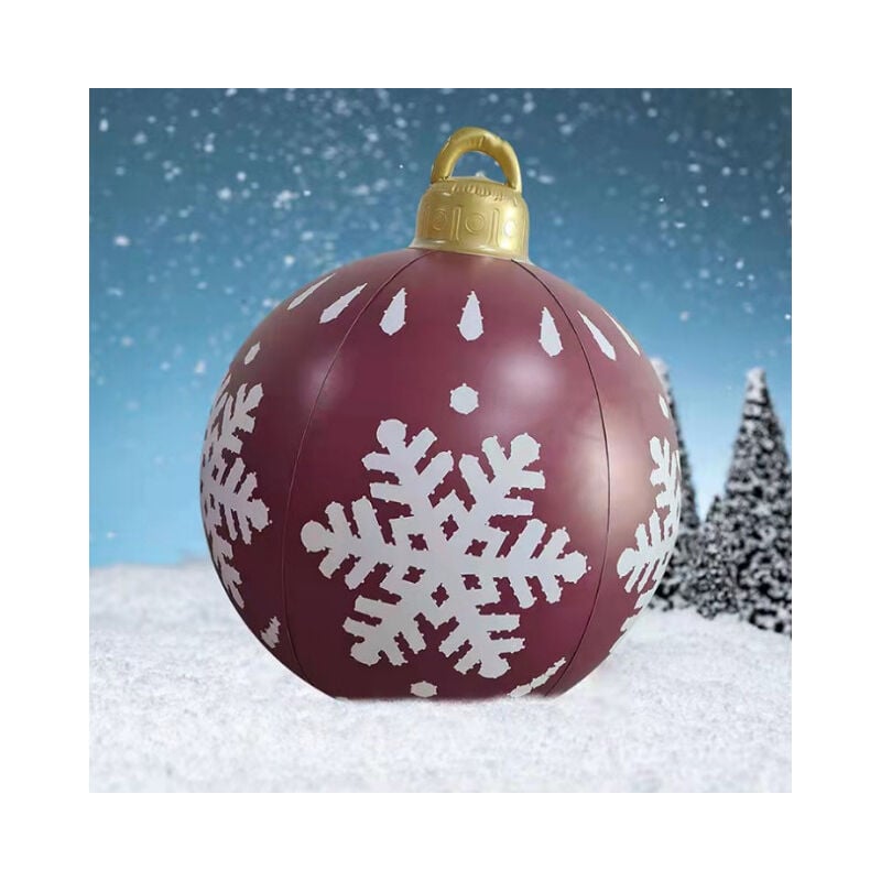 Boule de Noël Gonflable en pvc - Décoration de Noël Gonflable pour l'extérieur (2)