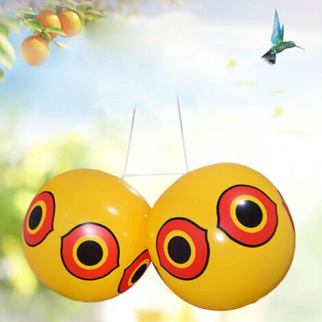 Boule De Plage Gonflable Pour Éloigner Les Oiseaux - Boule Anti-Oiseaux Pour Vergers Et Fermes - Décoration De Jardin Intimidante -KZQ