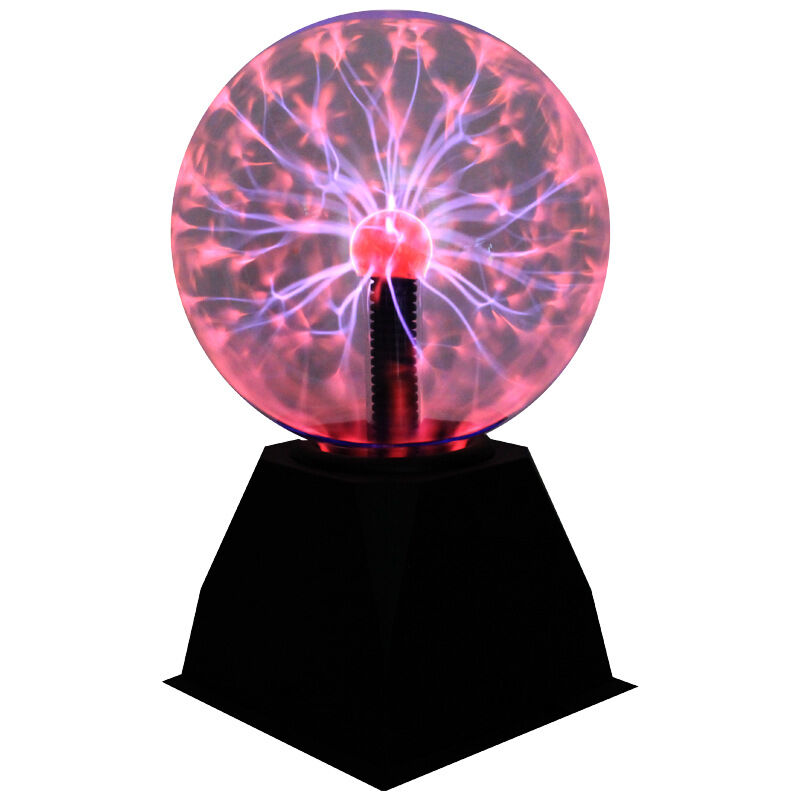 Csparkv - Boule de Plasma, Lampe Plasma Magique 6 Pouces, Lumière de Plasma Sphère Sensible au Toucher et au Son pour Cadeaux, Décorations, Physique