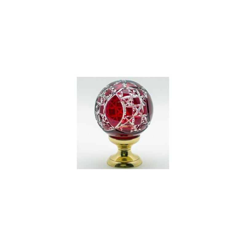Boule de rampe cristal rouge Mousson