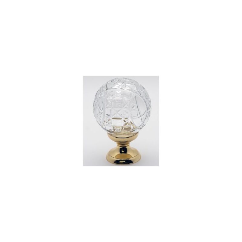 Boule de rampe cristal transparent Mousson