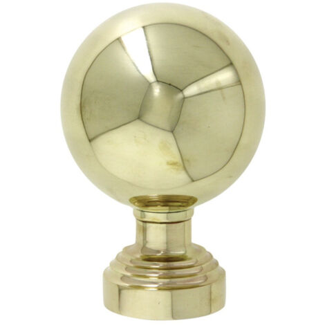 Boule de rampe laiton diamètre 70mm sous plaque DEVISMES 11670 + SP1