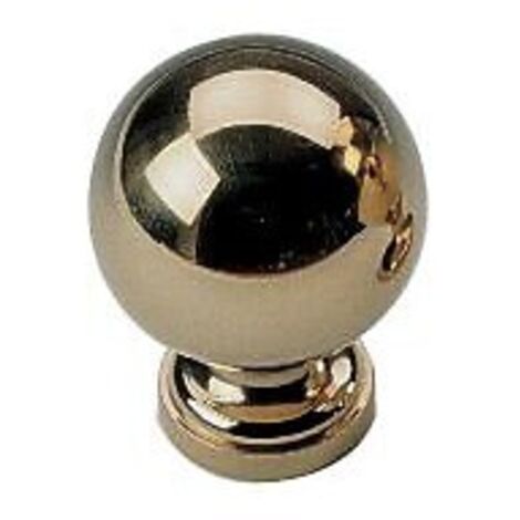 Boule de rampe laiton poli Ø 80 mm - pied taraudé M8 - DEVISMES