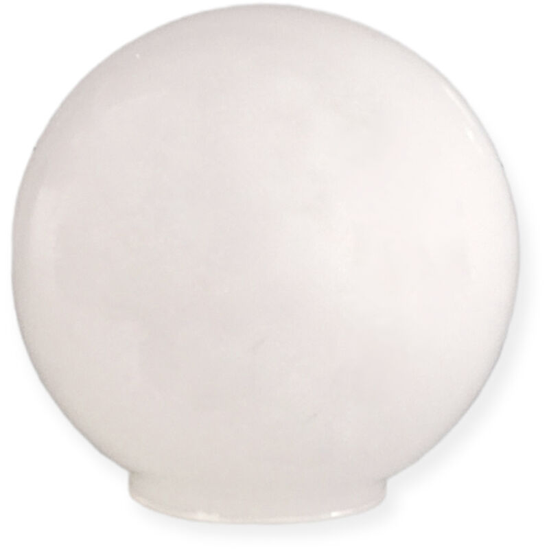 Abat-jour boule verre opale 16cm bouche 5cm