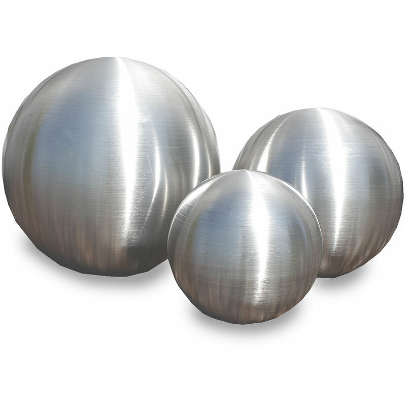 Boule déco boule de jardin en acier inoxydable SferaInox Set de 3 15 / 20/ 25cm matt 10975