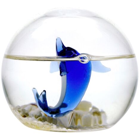 Boule décorative de vie marine en forme de dauphin pour le bureau, presse-papier en verre nautique, cadeau original pour les amoureux de la mer