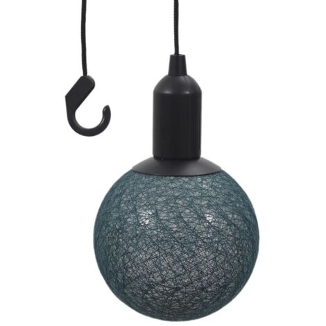 Boule décorative lumineuse suspendue grise (ø15cm)