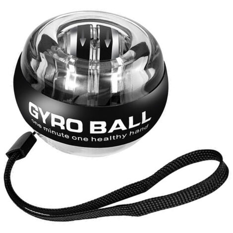 Boule d'entraînement pour poignet auto-démarrage, réduction du stress, renforcement musculaire, couleur noir platine.
