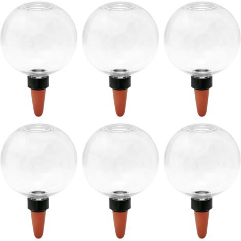 Boule D'irrigation - Lot De 6 - Plastique Et Céramique - Arrosage Automatique - Jardin Et Intérieur - 500 Ml