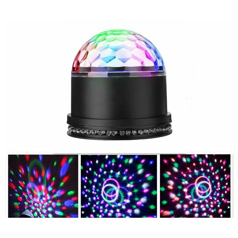 Boule disco à led, 51LEDs 12W 7 couleurs lampe disco lumière de fête effet de lumière rgb éclairage de scène décoration de lumière de fête [classe