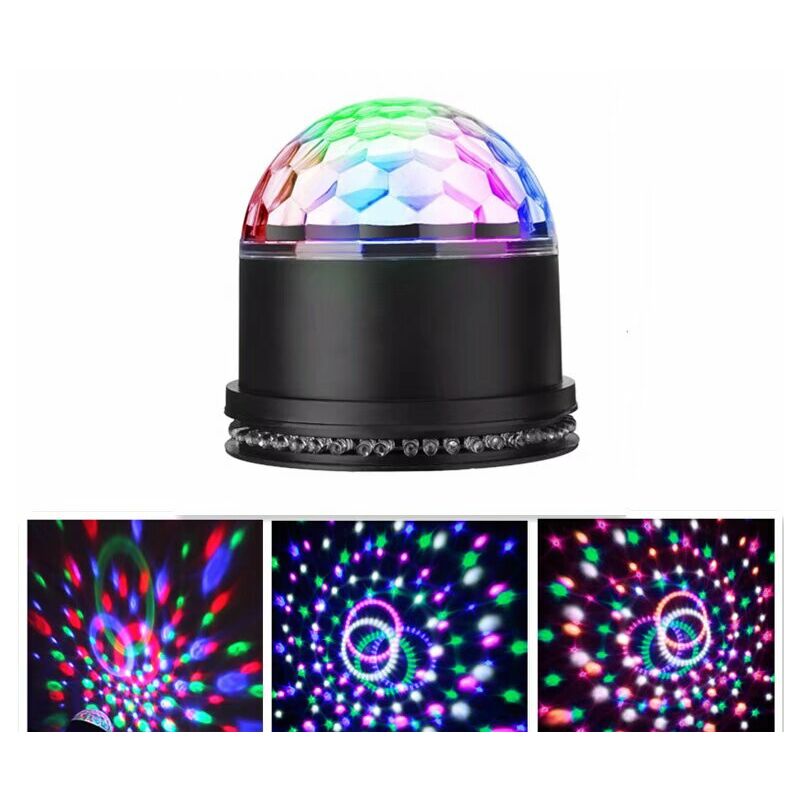 Ineasicer - Boule Disco, Boule a Facette 12W 51 LEDs 12.5x12.5x13CM Lampe de Scène Lumière Soirée Lumière Fête Ampoules Jeux de Lumière Projecteur
