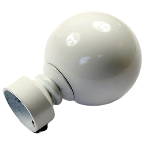 BOULE - Embout tringle à rideau ø20 laque Coloris - Blanc
