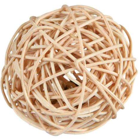 Boule en osier Trixie avec clochette 4 cm