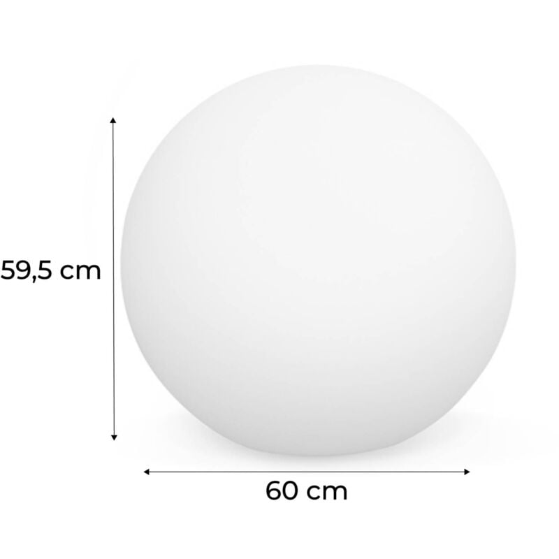 Boule led – Sphère décorative lumineuse. blanc chaud. commande à distance Ø60 cm