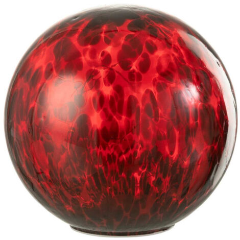 Boule Led en Verre Tacheté "Preston" 20cm Rouge