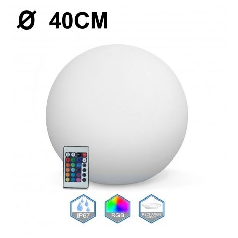 main image of "Boule LED Lumineuse Multicolore Ø 30 40 50 60"
