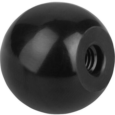 Boule lisse avec filetage plastique femelle M8 forme C, diametre 25 mm