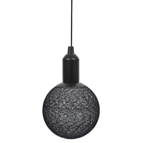 Boule lumineuse à suspendre noire