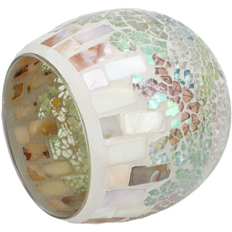 Boule lumineuse en verre soufflé pour bougie chauffe-plat, décoration de table style coquillage translucide