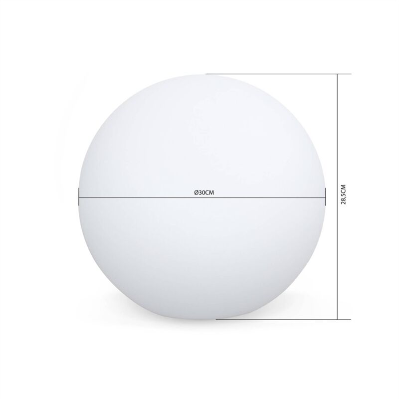 Sweeek - Boule lumineuse led 16 couleurs. étanche avec télécommande Ø30 cm