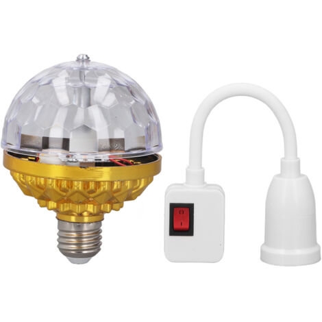 Boule lumineuse LED rotative multicolore 6W, lampe métallique pour fêtes, prise EU 220V pour mariage et karaoké