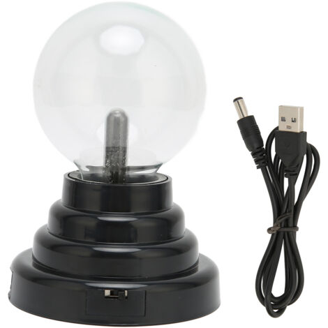 Boule Lumineuse Plasma Sensible au Toucher avec Alimentation USB et Piles - Décoration pour Fête et Maison