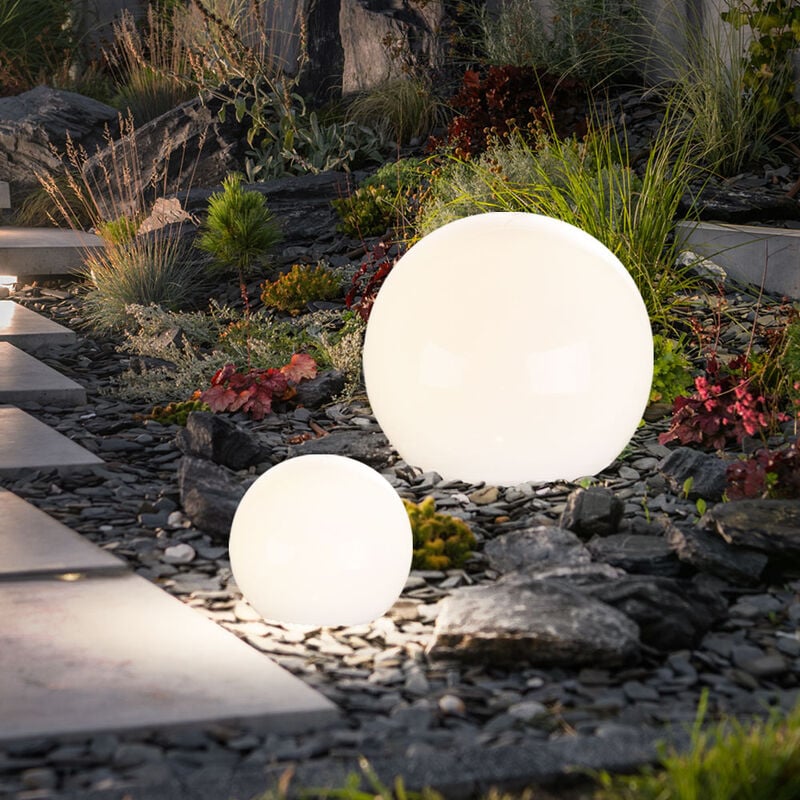 Boule lumineuse solaire boule de jardin boule solaire décoration de jardin LED solaire pour l'extérieur, avec piquet, durée d'éclairage environ 6-8