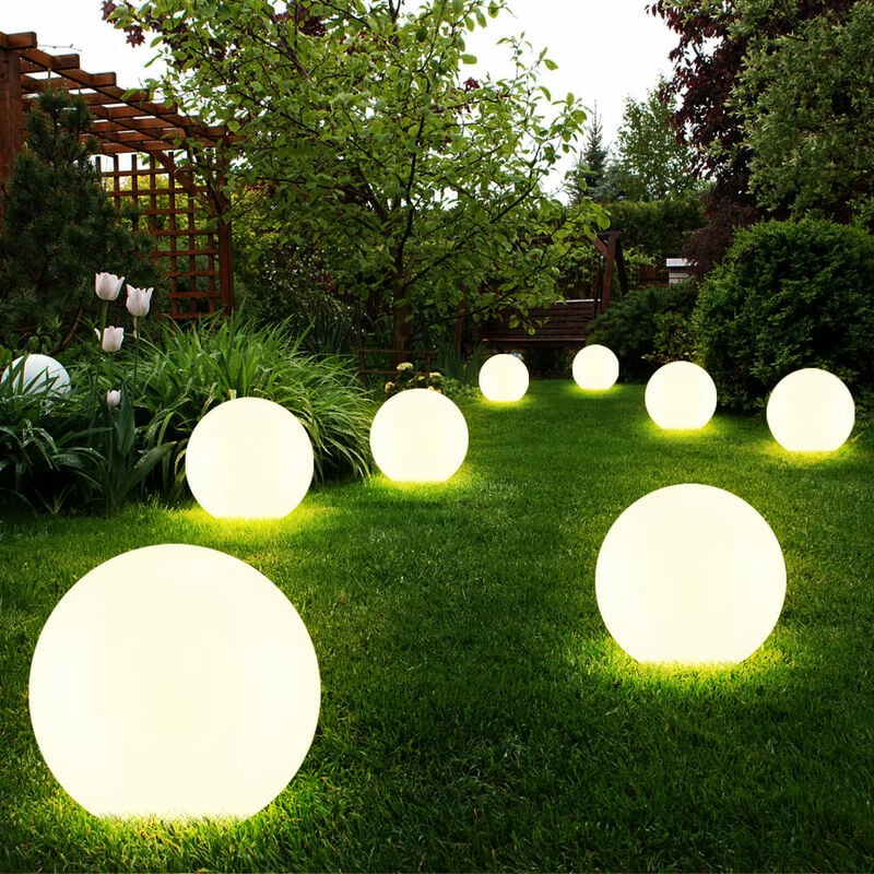 Etc-shop - Boule lumineuse solaire jardin led décoration de jardin boule solaire pour extérieur 20 cm Boule lumineuse solaire, durée d'éclairage