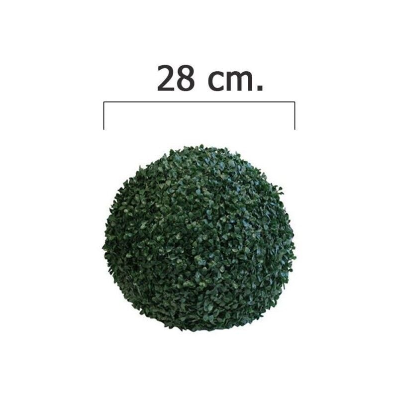 Haie artificielle Papillon boule de buis 28 cm
